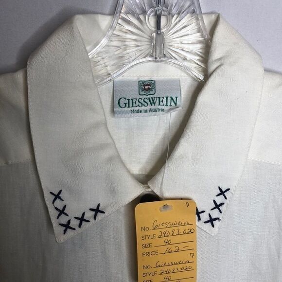 Vintage Giesswein 100% Linen Short Sleeve Top. - Picture 11 of 13